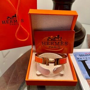 Inspired Orange and Gold H Bracelet